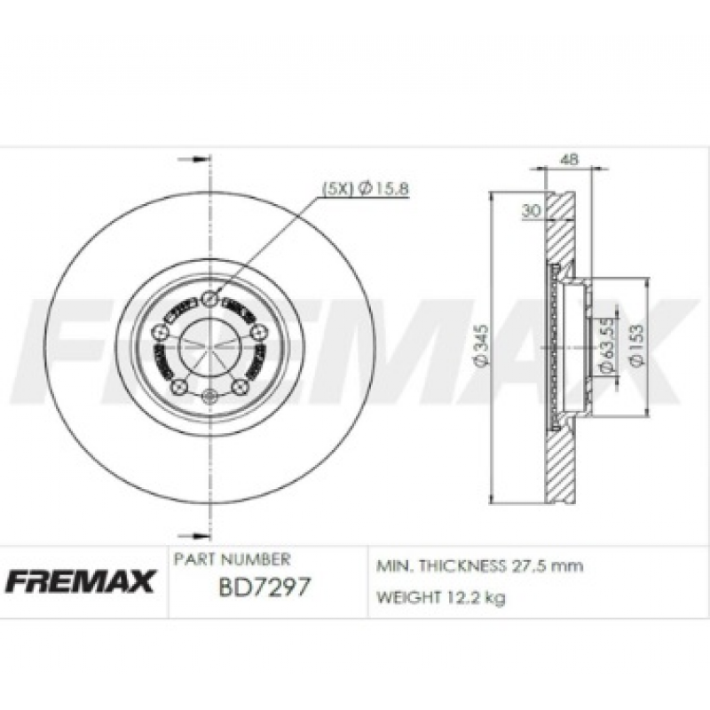 Disco De Freio Dianteiro Xc40/cv60/xc90/s60/s90 Fremax