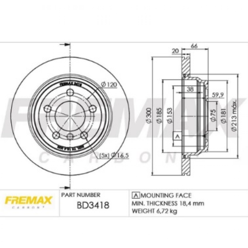 Disco De Freio Traseiro 320i/328i/430i/428i Fremax