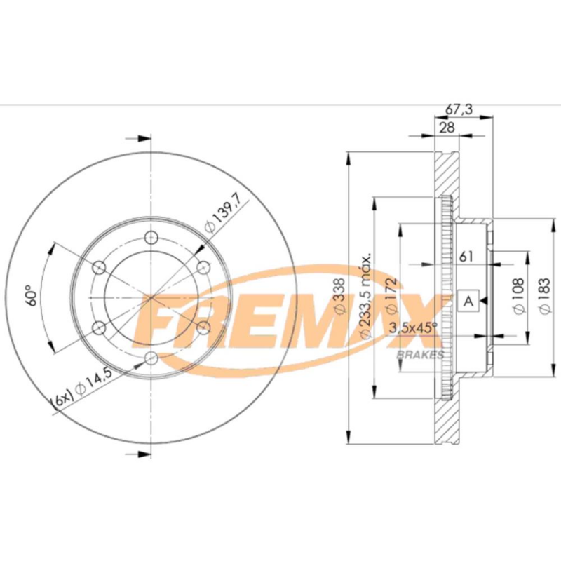 PAR DISCO DE FREIO DIANTEIRO SW4/HILUX/LAND CUISER
