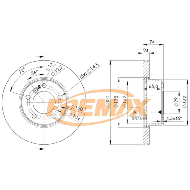 PAR DISCO DE FREIO TRASEIRO BMW 120/125/320/325