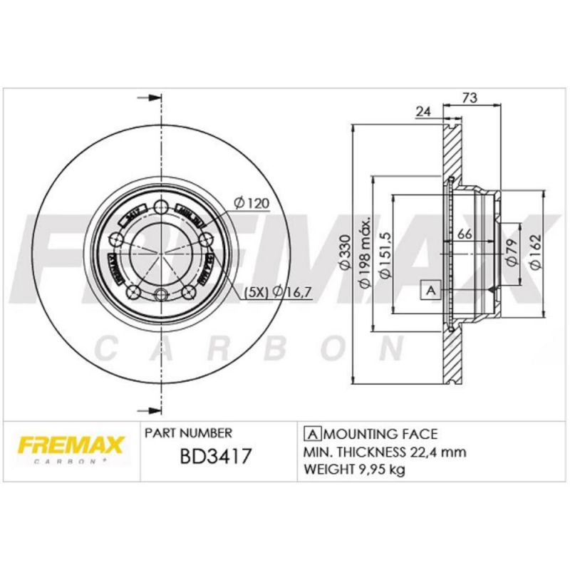 PAR DISCO DE FREIO DIANTEIRO BMW 328/335/428/435